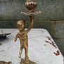 1950/60s Brass Cherub Candlesticks Image 7