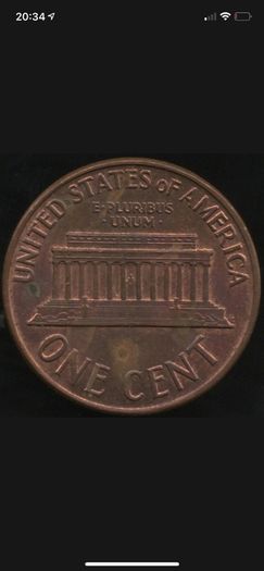1961 U.S.A. Lincoln Memorial One Cent Coin