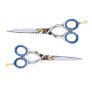 2Pcs Razor Scissor Barber Saloon Shear Scissor Hairdressing Scissor 6" Image 4