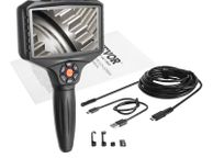 main image for ad Endoscope camera triple lens 5Ips screen 854x480 inspection camera 5m cable pipe camera 5000mAh battery for 5-6 hours sewer camera IP67