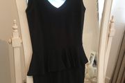 NWT River Island Black Peplum Dress size 8