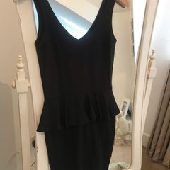 NWT River Island Black Peplum Dress size 8