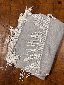 16 IKEA Grey Herringbone Wool Blankets