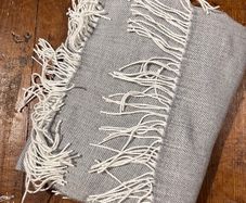 16 IKEA Grey Herringbone Wool Blankets