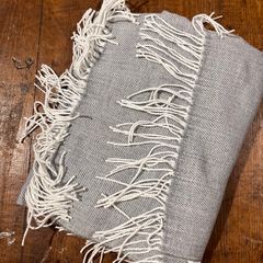 16 IKEA Grey Herringbone Wool Blankets