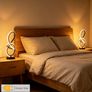 2 Unique Spiral-designed Desk Lamps with USB-powered Three-color Adjustable Warm and Romantic LED Lights, Suitable for Bedroom, Living Room, Study, and Hotel Room Bedside Decoration Image 5