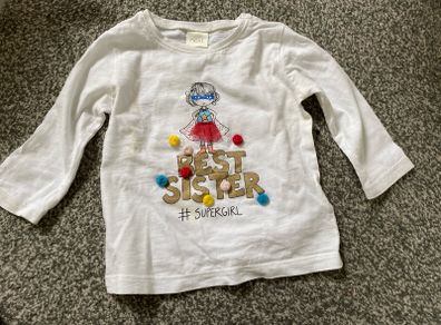 Next 2 baby girl tops: little sister and  best Sister - long sleeve shirt