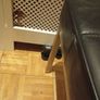 Vintage genuine chrome and leather stool Image 3