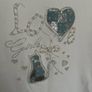 [clothes for adults] BNwT white T-shirt with pearls & sequins, size L/XL Image 2