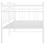 Sofa Bed Frame White Metal 90x200 cm Image 4