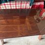 Antique Mahogany Table with Glass Top Image 8