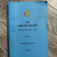 The official rulebook - The Laws of Cricket (2000 Code 4th Edition - 2010)