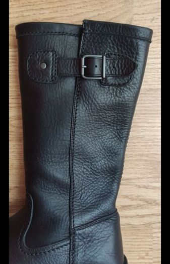Clarks Originals Black Pebbled Leather Tall Knee High Boots  UK 6 / EU 39