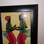 Signed African Batik art framed Image 5
