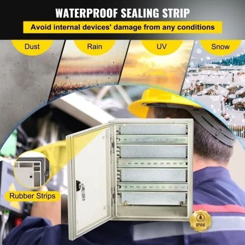 NEMA Fiberglass Enclosure, 30x25x14 cm NEMA 4X Fiberglass Electrical Box, IP66 Waterproof & Dustproof, Outdoor/Indoor Electrical Junction Box