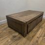 Coffee table solid wood with drawers heavy unique table Image 3