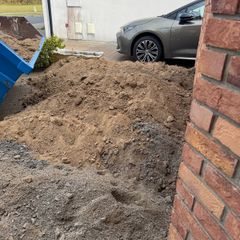 Top soil and hard pack gravel