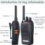 Walkie Talkies,eSynic 4Pcs Professional Best Walkie Talkies- 2 Way Radio Long Range Rechargeable Walkie Talkies for Adult With Original Earpieces &16CH Single Band Image 5
