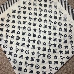 satin monogram scarf