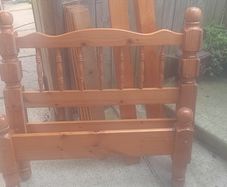 Single bed solid wood
