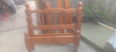 Single bed solid wood