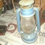 Vintage Blue Kerosene Hurricane Lantern, Postage available or Collection Image 4