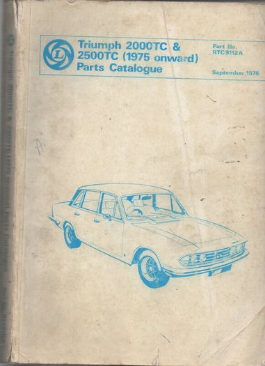 Triumph 2000TC & 2500TC (1975 onwards) Parts Catalogue