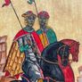 Hand Painted Folk Art Icon - Saints Boris and Gleb Image 6