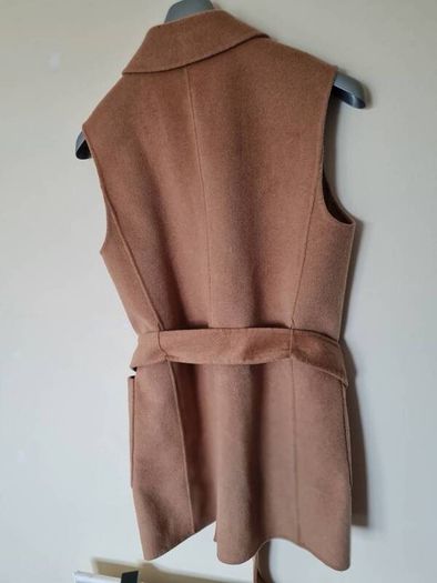 Michael kors belted sleeveless waistcoat Size medium tan wool In excellent condition