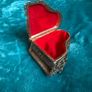 Vintage Grand Piano Jewelry Box, Gold Tone with Red Velvet Japan Image 8