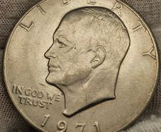 USA United States 1971 Eisenhower 1 Ike Dollar Apollo 11 Moon  Landing