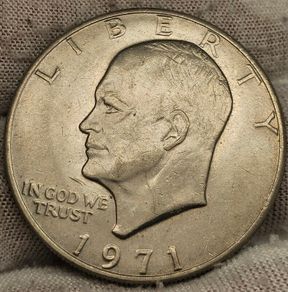 USA United States 1971 Eisenhower 1 Ike Dollar Apollo 11 Moon  Landing
