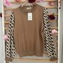 jumper bnwt tan jumper with frilled neckline and blouse style sleeves freesize 12/14 Image 5