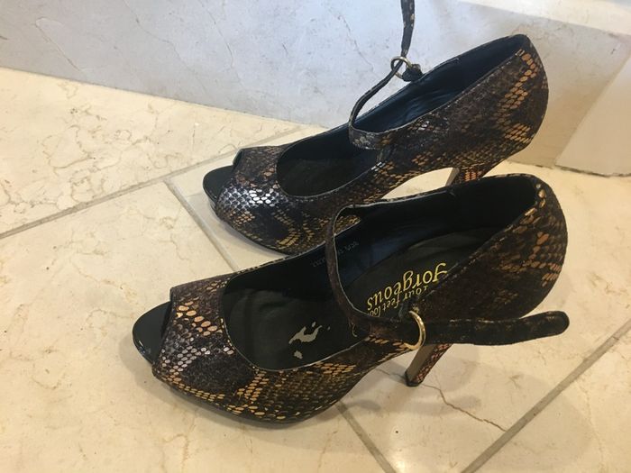 New Look Snake Skin Effect Dress Heels Size 5 (Brand New)