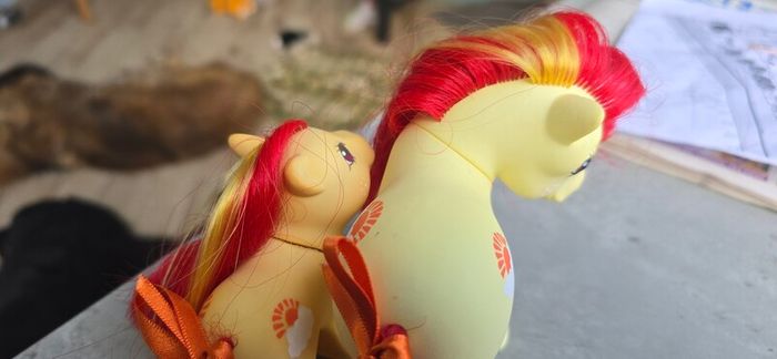 Mammy and Son Custom Sunburst Mountain Boy Ponies using MLP G1 Base My Little Pony