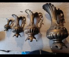 Vintage Italian Brass Vases / Pitchers Set (4 pieces) - Florentine Style