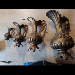 Vintage Italian Brass Vases / Pitchers Set (4 pieces) - Florentine Style