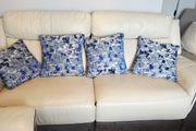 Leather Recliner and a double leather sofa bed