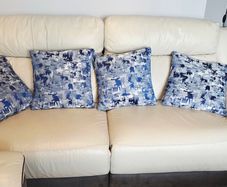 Leather Recliner and a double leather sofa bed