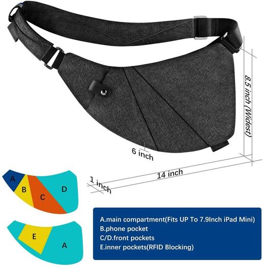 Band New || Sling Bag Crossbody Shoulder Chest Bag Anti Theft Travel Daypack For Men/Women Outdoor Sport Travel Hiking