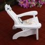 Beach Nautical Miniature Decoration Ornament Small Wooden Beach Chair Model Decorated with Ship Steering Wheel Seagull Shell Conch Image 6