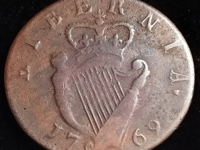 #886 - Hibernia - Ireland - 1769 - Half Penny
