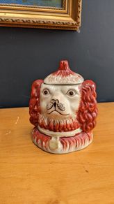 Staffordshire tobacco jar double sided collectible