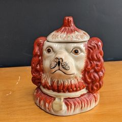 Staffordshire tobacco jar double sided collectible
