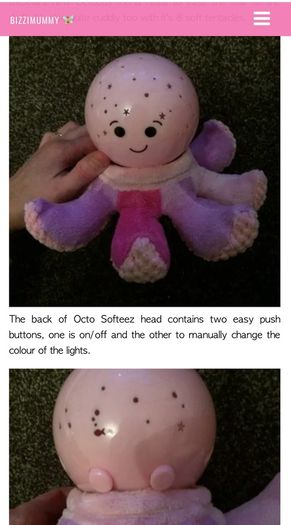 Cloud B Octo Softeez Pink Nightlight Projector