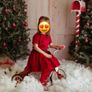 Jacadi Red Velvet Dress Size 4 Years Christmas Image 2