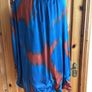Blue and brown long sleeve blouse silk blend made in italy size 20 oversized includes postage Image 3