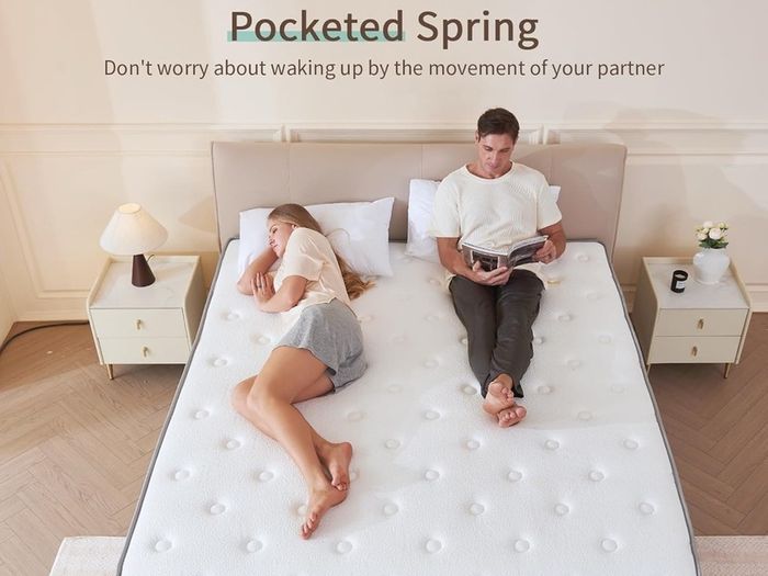 Double Mattress,8.6 Inch Double Bed Mattress with Breathable Foam Soft Fabric and Individually Pocket Spring