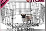 8 Panel Playpen Suitable for Dogs/Puppies/Cats &amp; Rabbits foldable ideal for Indoor/Outdoor use puppy play pen MULTIPLE SIZES AVAILABLE, SEE DESCRIPTION (FREE POSTAGE)