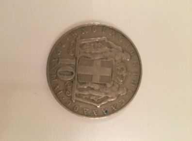 1968-1973 Greek 10 drachmai